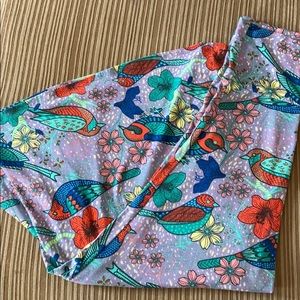 Birds & Flowers Lularoe LLR Maxi Skirt, Size XS